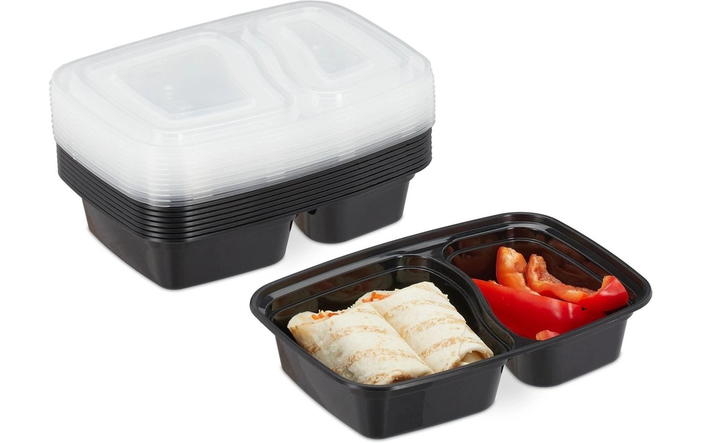 relaxdays Boîte repas 2 fois 10 pièces