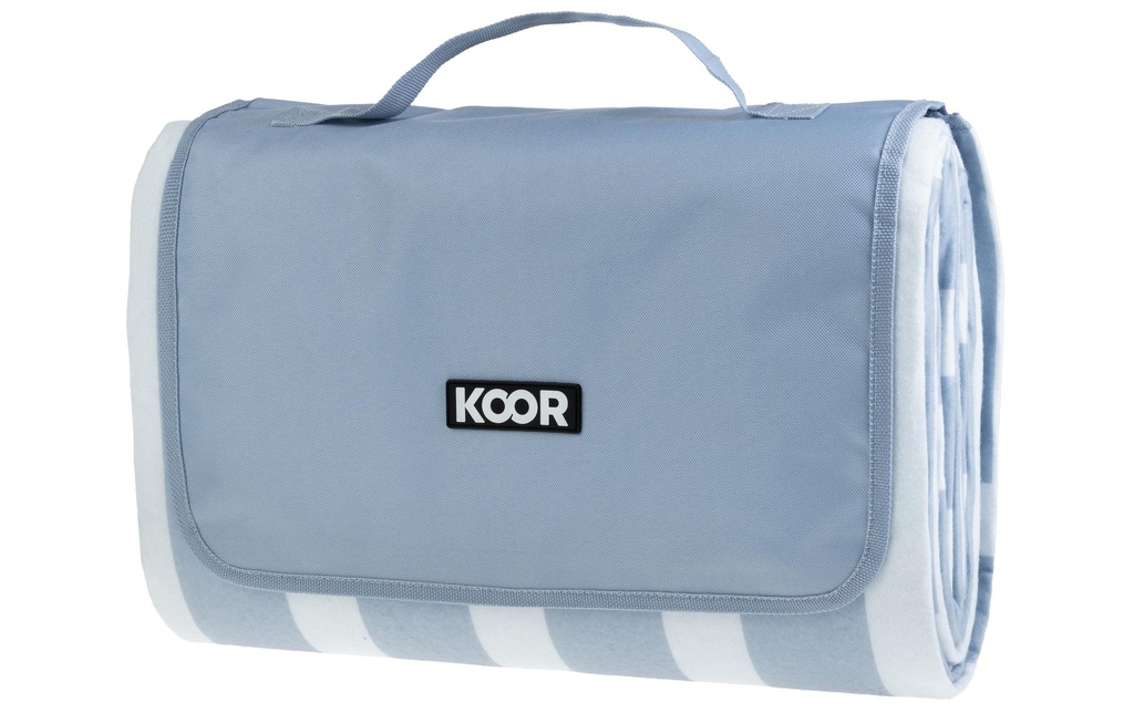 KOOR Couverture de pique-nique Check, bleu 200 x 200 cm