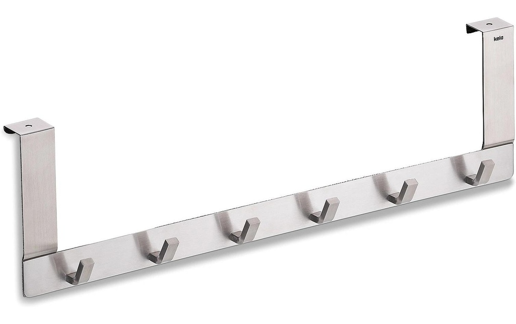 Kela Accroche-porte Colgar 6 crochets, Argenté