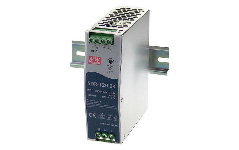 MeanWell Blocs d’alimentation pour rail DIN  120 W, 24 V