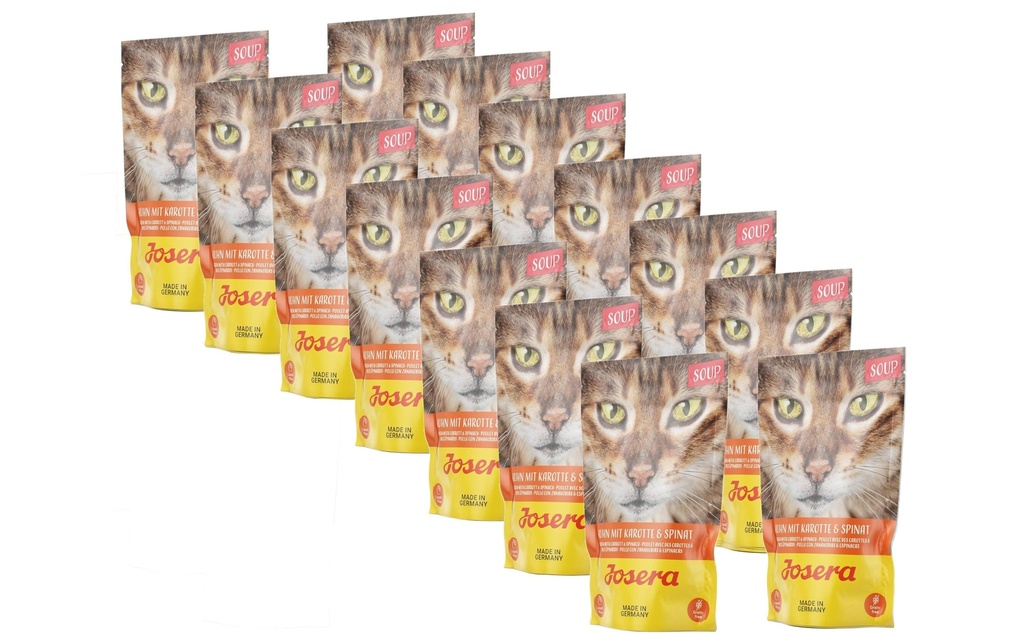 Josera Soupe de poulet, carotte & épinards, 16 x 70 g