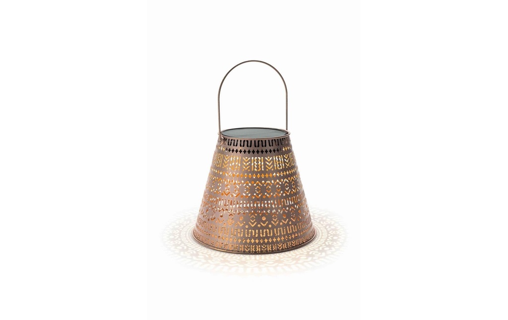 STT Lanterne Solar Antic Boho, Ø 26 x 21 cm, Brun/Anthracite