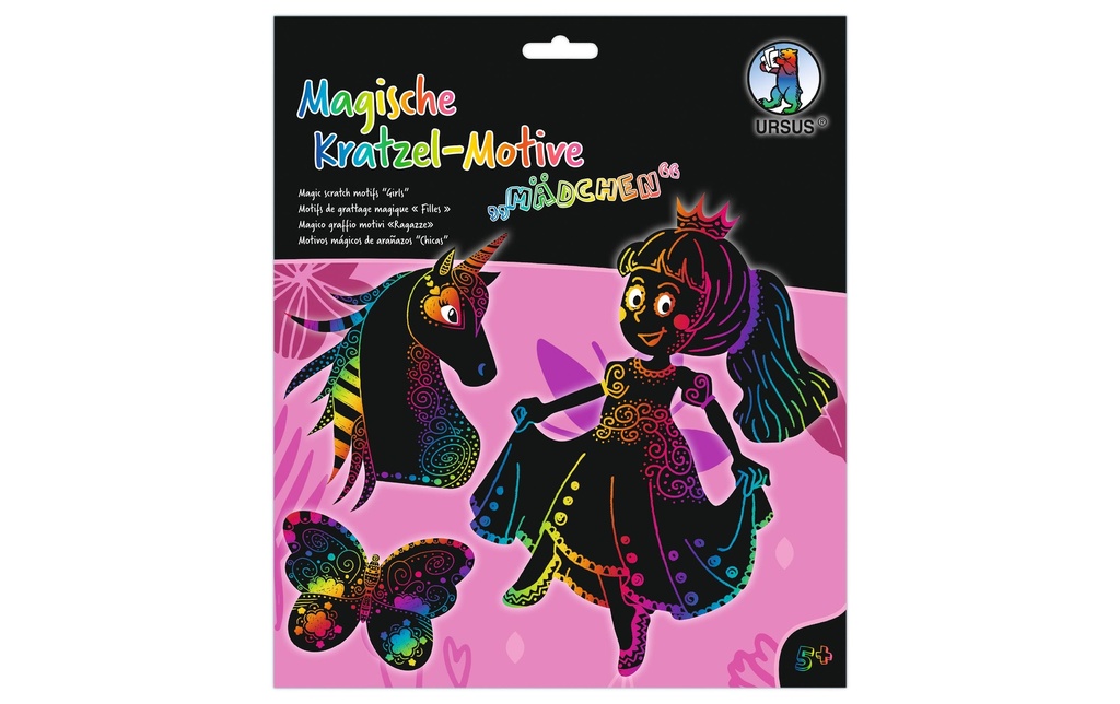 URSUS Kits de bricolage Images à gratter Girls 6 pièces