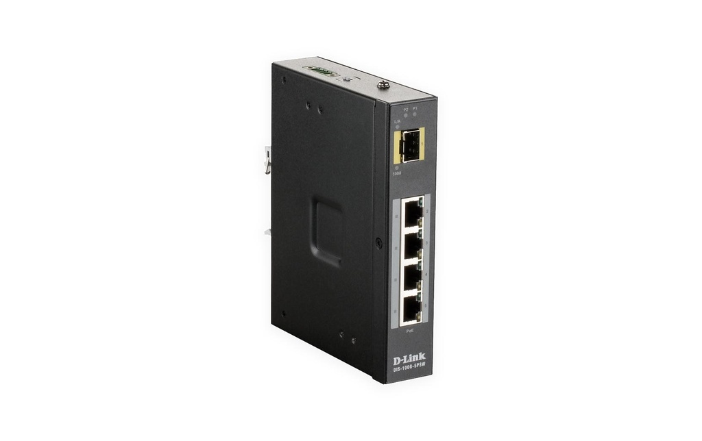 D-Link Switch PoE+ sur rail DIS-100G-5PSW 5 Port