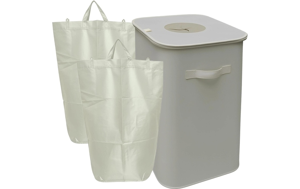 relaxdays Bacs de recyclage 100 L Beige