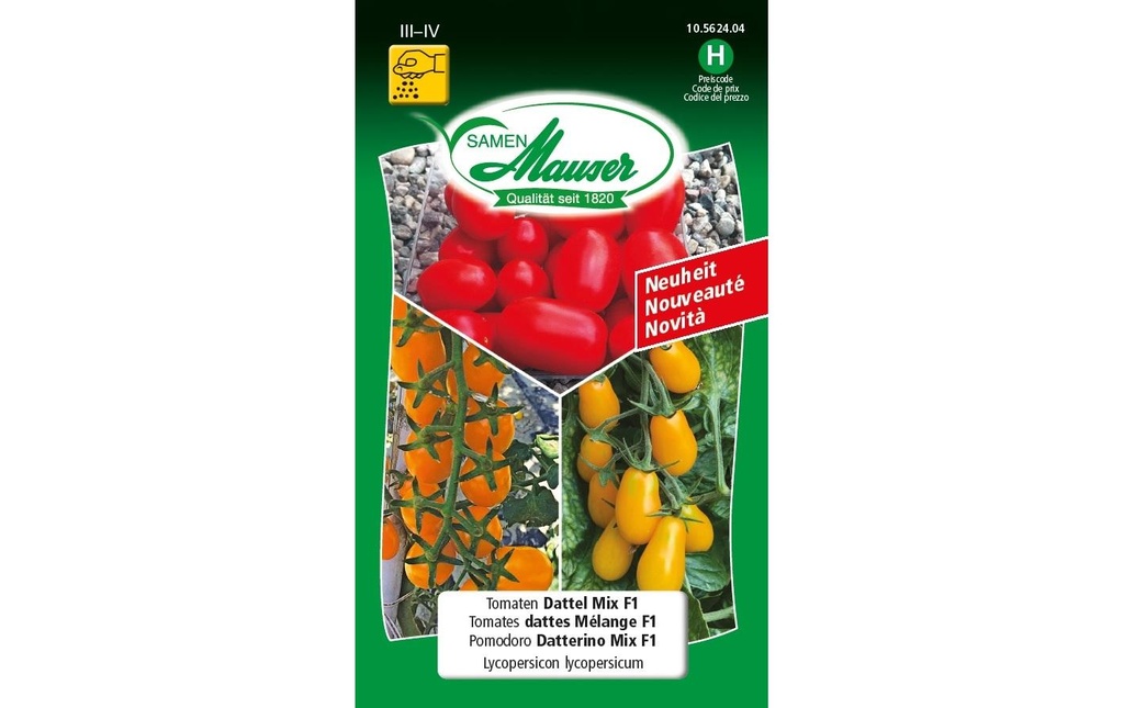 Samen Mauser Semence Tomate Dattel Mix F1