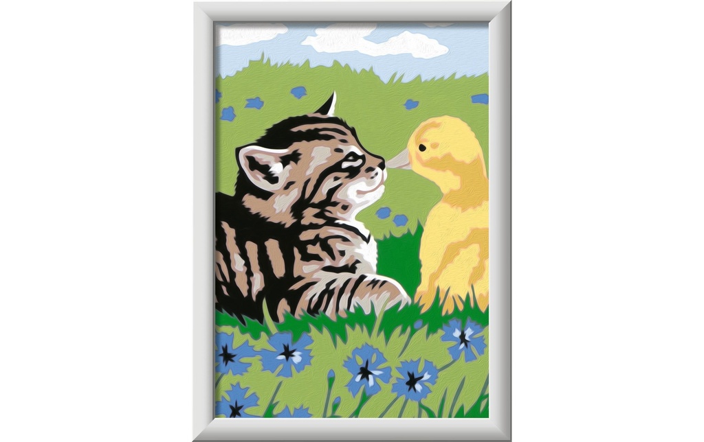 Ravensburger Peinture par numéros CreArt Amitié des animaux 10 couleurs acryliques
