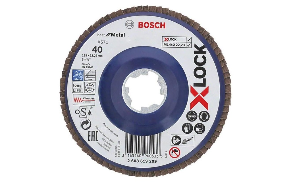 Bosch Professional Disque à lamelles X-LOCK Ø125 mm, 1 pièce