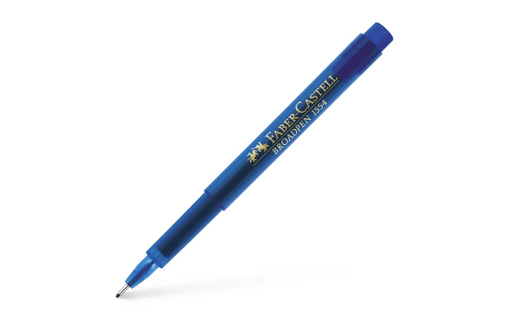 Faber-Castell Fineliner Broadpen 1554 0.8 mm, Bleu