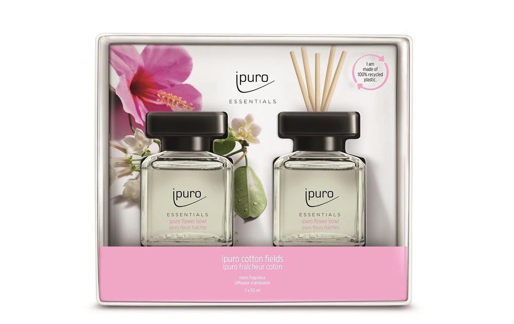 ipuro Bâtonnets parfumés Jeu de bols à fleurs 2 x 50 ml 100 ml