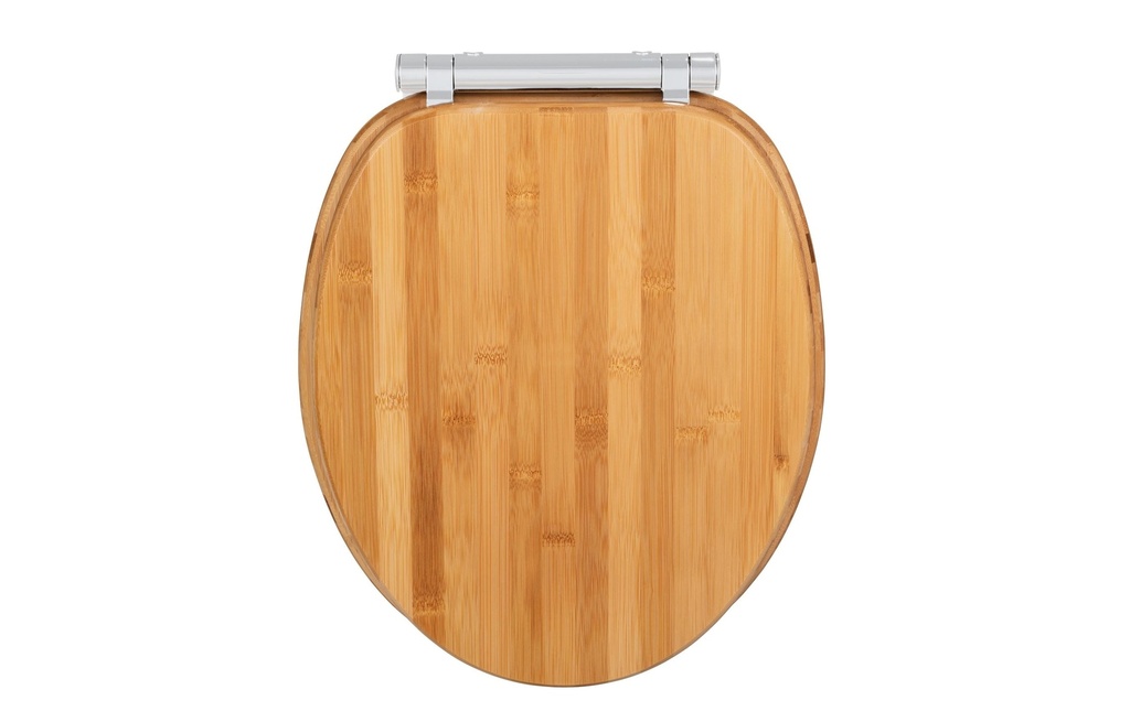 Wenko Siège de toilette Bambusa avec Fix-Clip, Brun clair