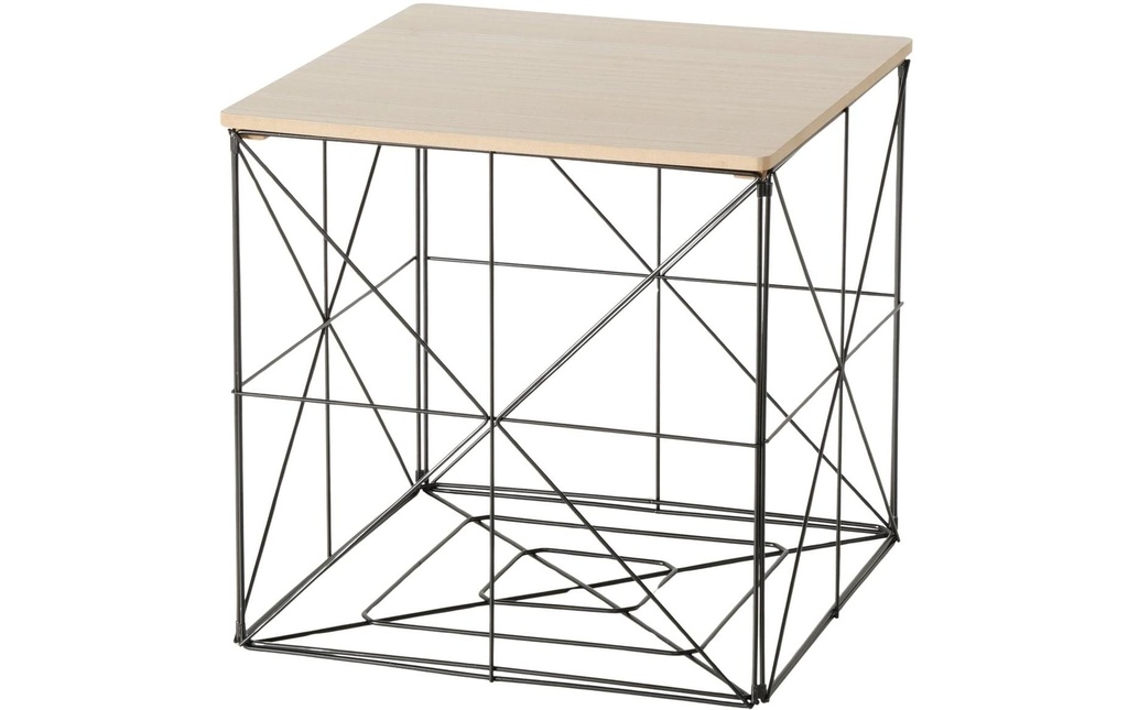 Boltze Table d'appoint Kubio 38 x 38 cm, naturel/noir