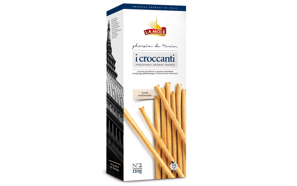La Mole Apéritif Croccanti Grissini Torinesi Classici 120 g