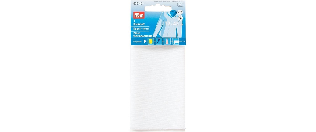 Prym Matériel de mise à jour 12 x 45 cm fusible, blanc