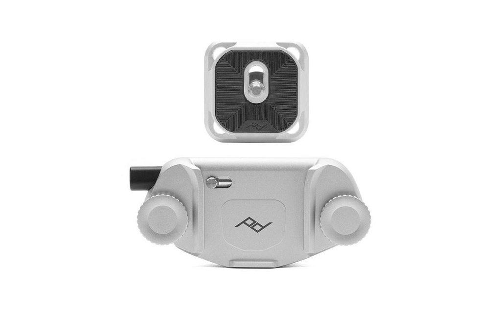 Peak Design Courroie d’Appareils photo Capture Clip & Plate argentés