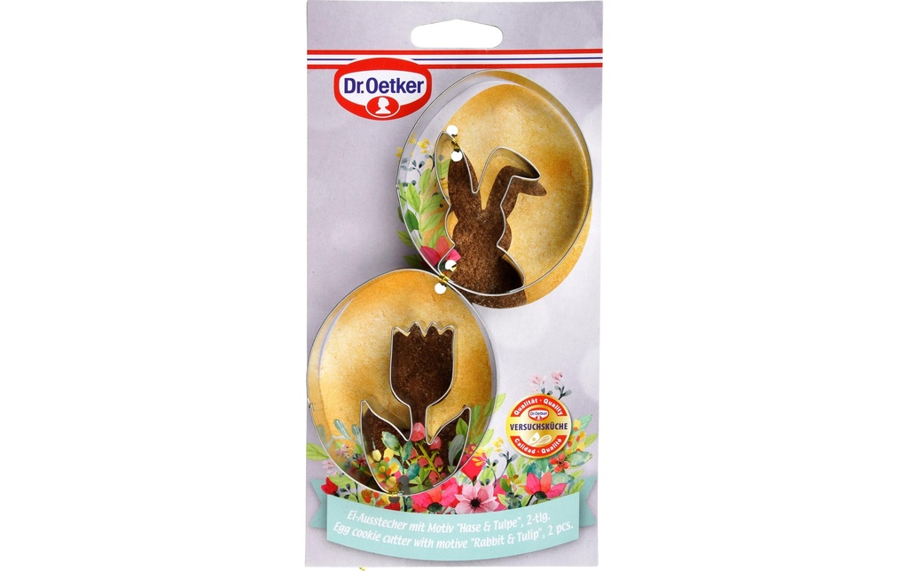 Dr.Oetker Emporte-pièce lapin et tulipe Lot de 2