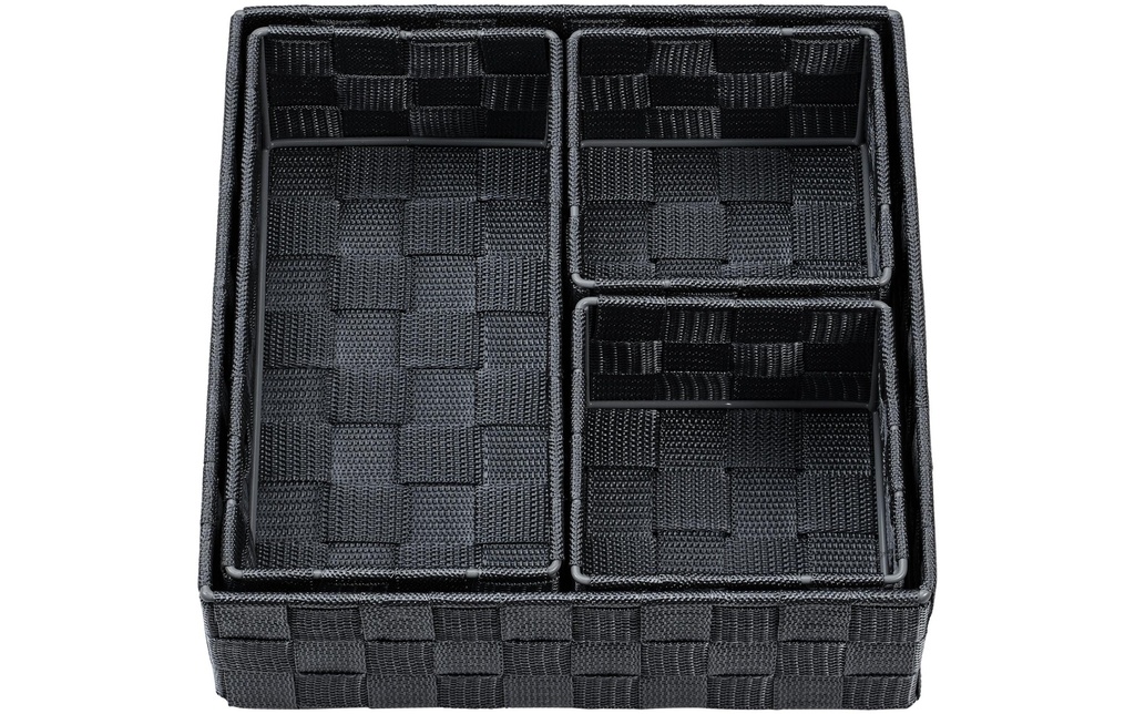diaqua® Panier de rangement Irina 4 pièces, Noir