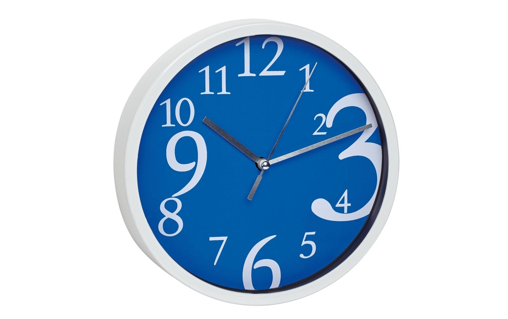 TFA Dostmann Horloge murale Analog Ø 20 cm, Bleu/Blanc