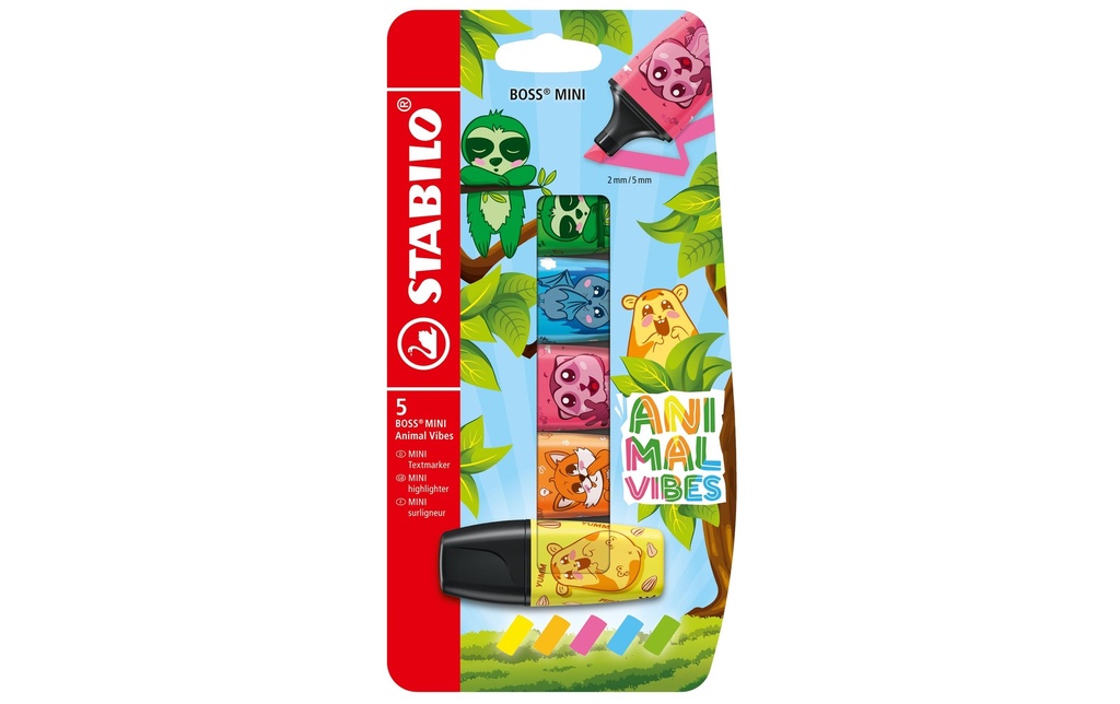 STABILO Boss Mini Animal Vibes ét.5pcs (5 pces)