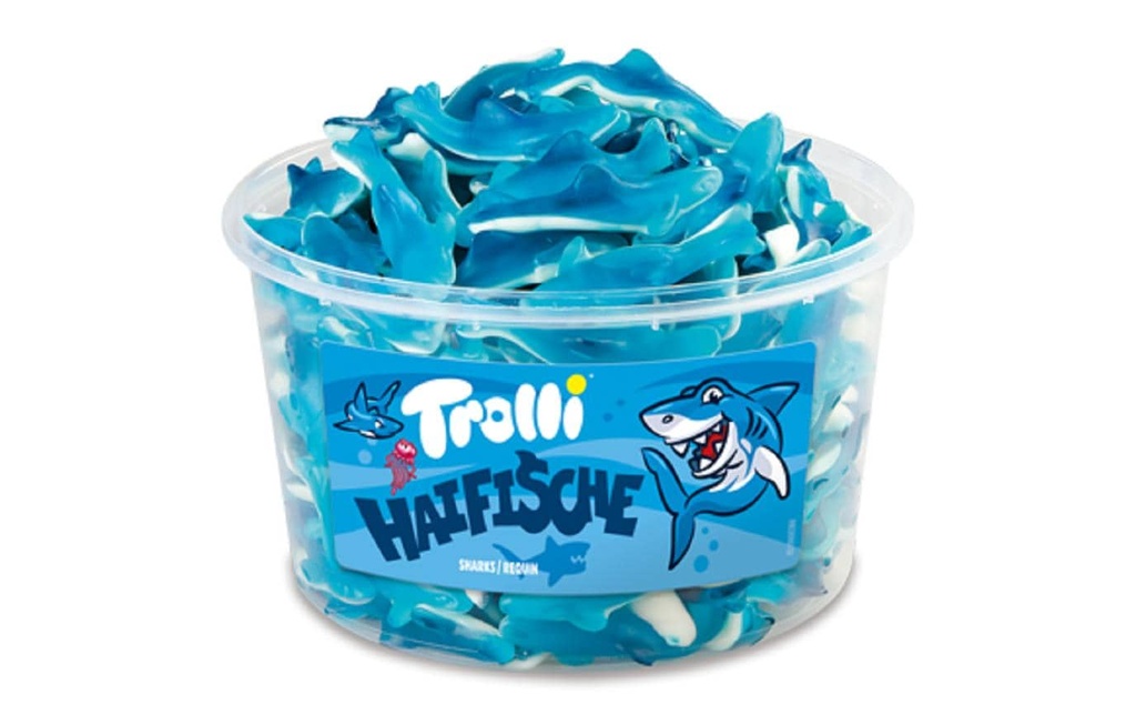 Trolli Bonbons gommeux Boîte à requins 1200 g