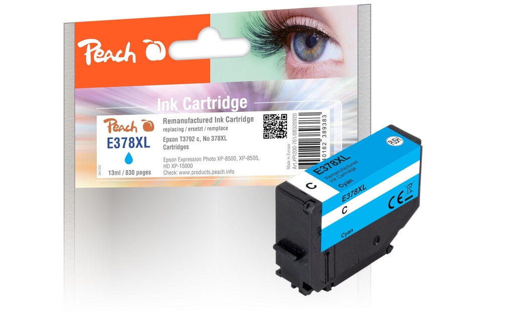 Peach Encre Epson T3792, No 378XL Cyan