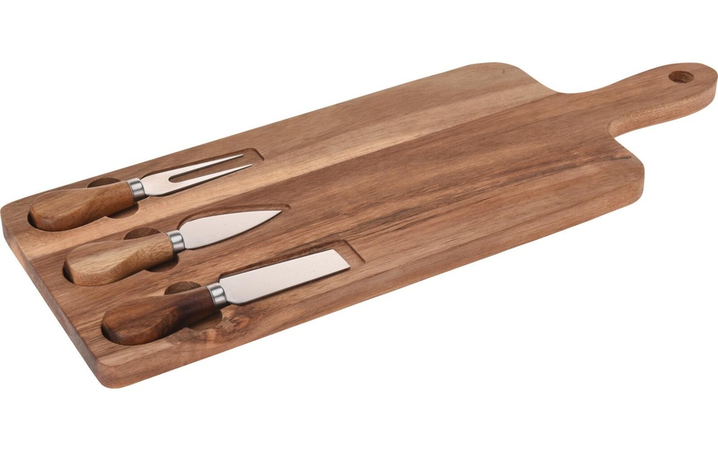 FURBER Plateau de service avec 3 couteaux Brun