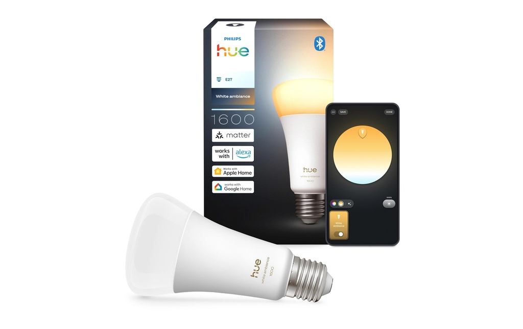Philips Hue Ampoules White Ambiance E27 pack individuel 1600 lm