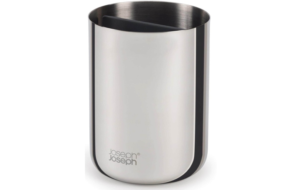 Joseph Joseph Gobelet pour le brossage de dents EasyStore Luxe, Acier inoxydable