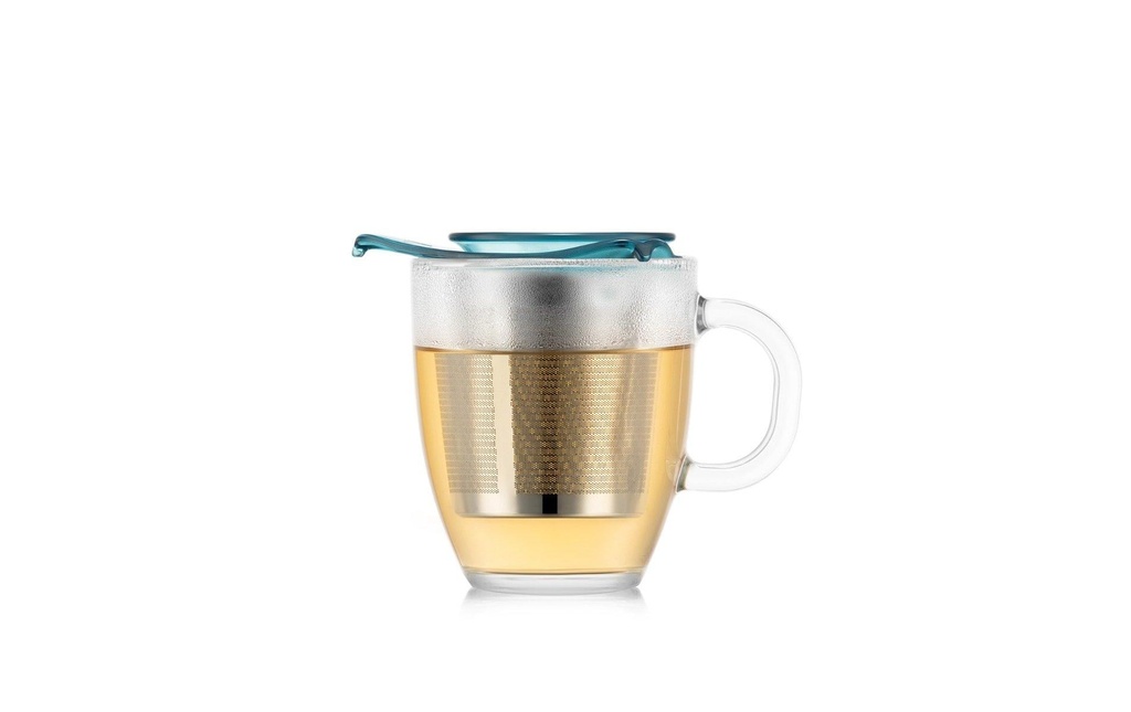 Bodum Tasse à thé Yo-Yo Set Transparent/ Ice Blue, 0.35 l