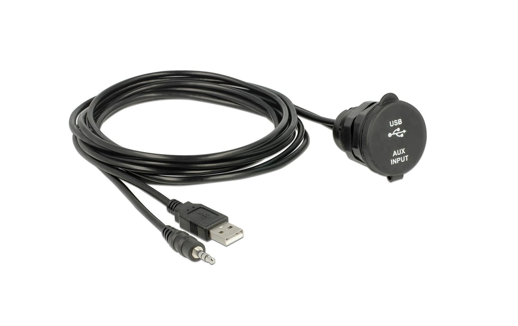 Delock Câbles rallonges à encastrer USB 2.0 EASY-USB USB-A/Jack - USB-A/Jack 2 m