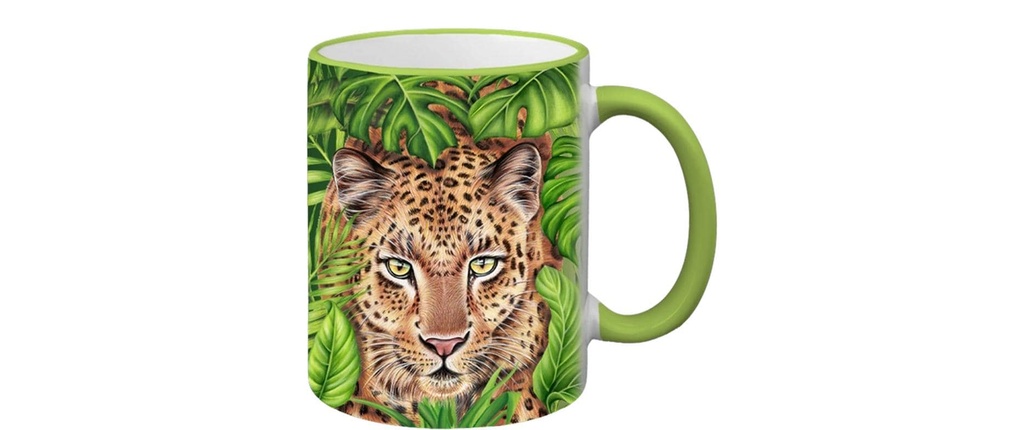 creanorm Tasse léopard sauvage 330 ml, 1 Pièce/s, Vert clair