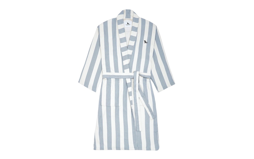 Dock & Bay Peignoir Waffle Storm Cloud Bleu/Blanc