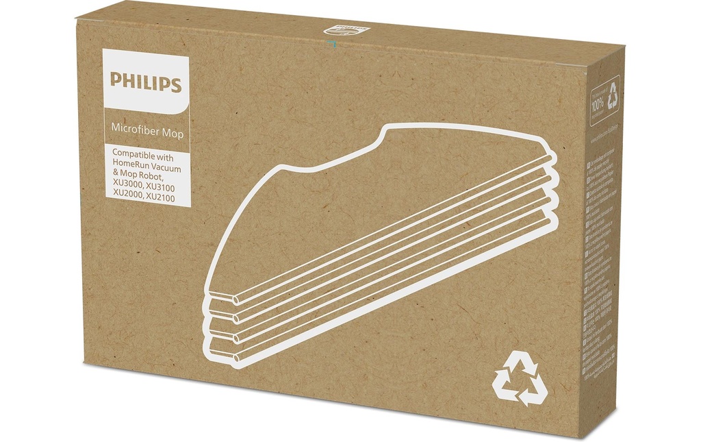 Philips Tampons d'essuyage pour HomeRun Series 2000 et 3000 4 pièces