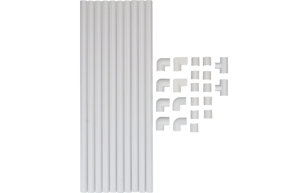 Max Hauri Goulotte 10 mm 10x 40 cm + 21 accessoires – blanc