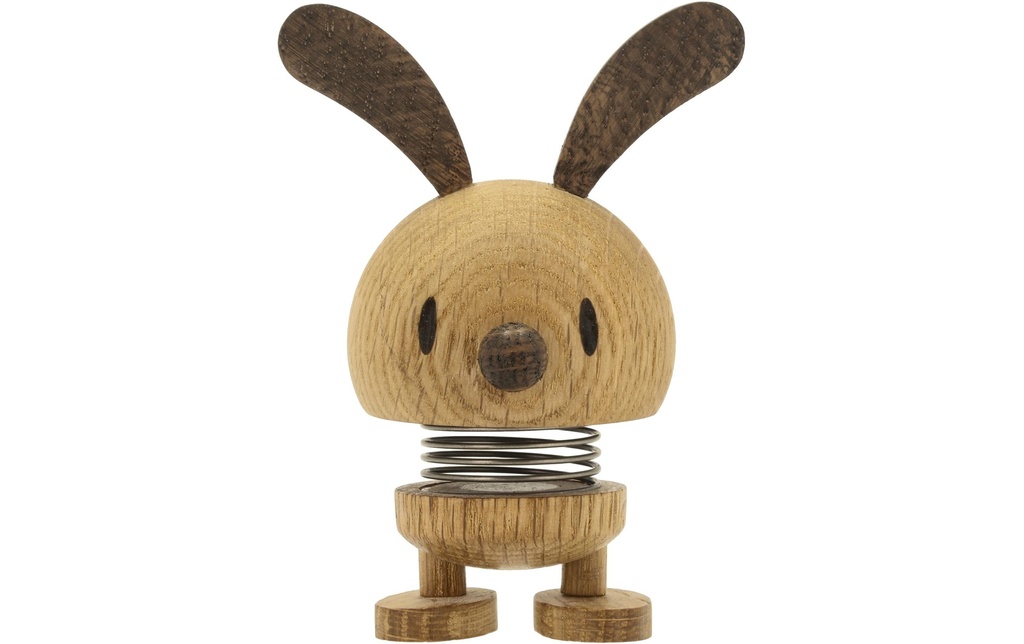 Hoptimist Objet à exposer Bunny Oak S 9 cm, Brun