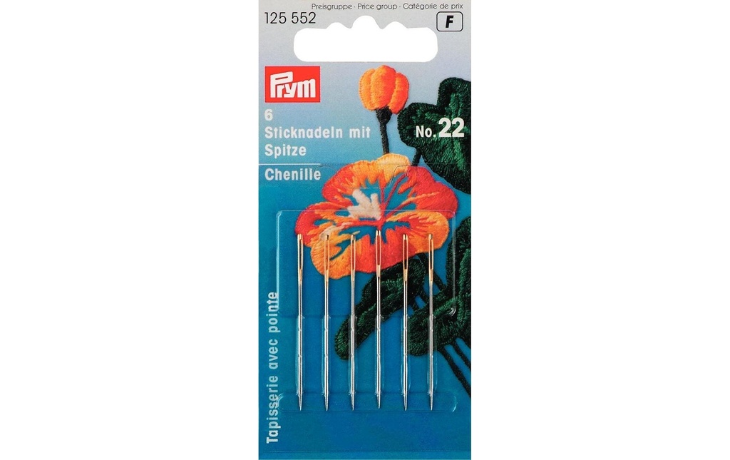 Prym Aiguille de broderie Nr. 22, 6 Pièce/s