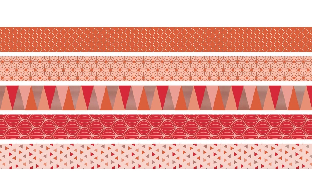Heyda Ruban Washi Triangle corail