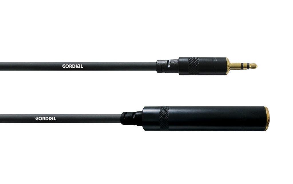 Cordial Câble audio jack 3.5 mm - jack 6.3 mm 0.15 m