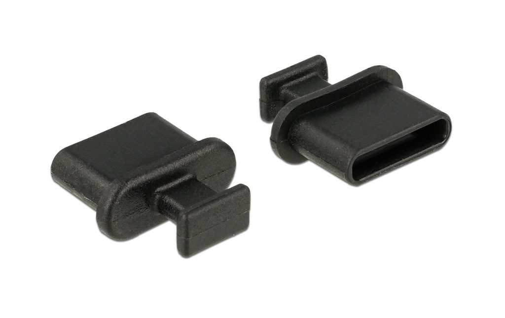 Delock Fiche borgne USB-C 10 pièces noir avec poignée