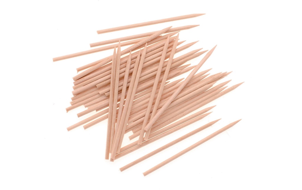 Glorex Article en bois Ø 2.5 mm Piques en bois, 75 pièces