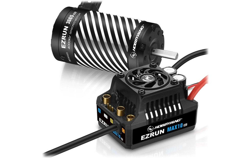 Hobbywing Kits d’entraînement sans brosse Ezrun MAX10 G2 140A Combo 4000 kV