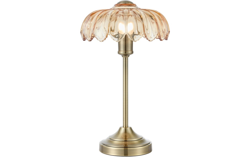Markslöjd Lampe de bureau Kurage 1 flamme Laiton antique Amber