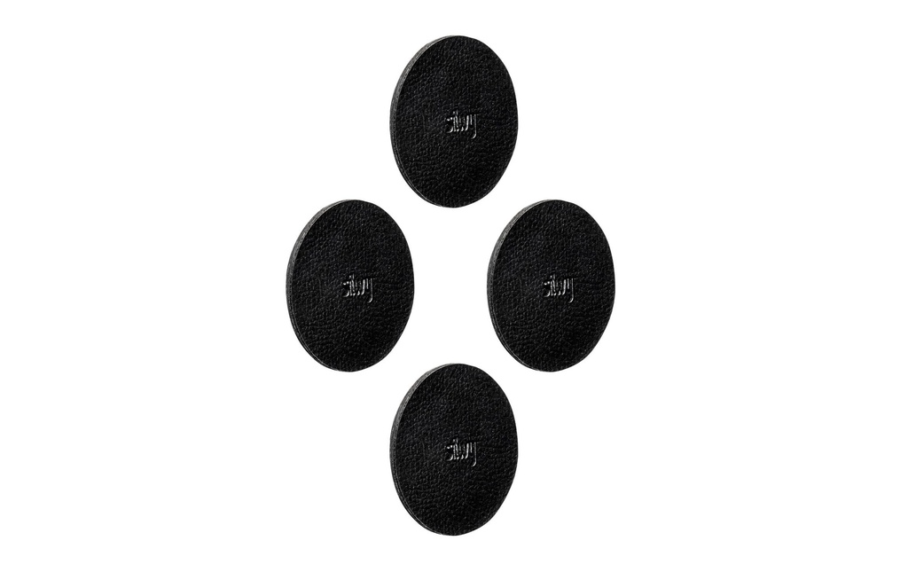 Silwy Crochet Tampons de nano gel en métal, set de 4, Noir 5 cm