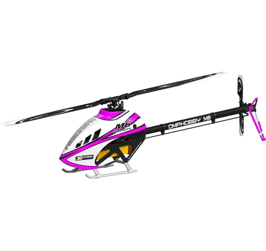 OMPHobby Hélicoptère M6 rose nébuleux Kit de construction et pales de rotor
