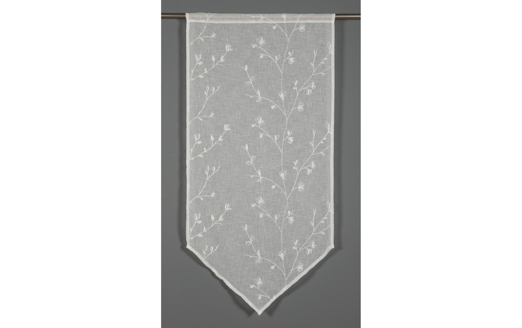 Gardinia Rideau de jour Panneaux pointus 60 cm x 120 cm, Blanc