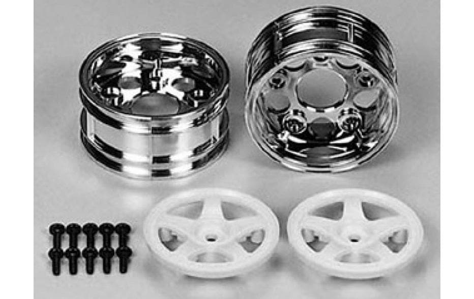 Tamiya Jantes 5 branches, en deux parties, 26 mm, blanc 2 pièces, 1:10
