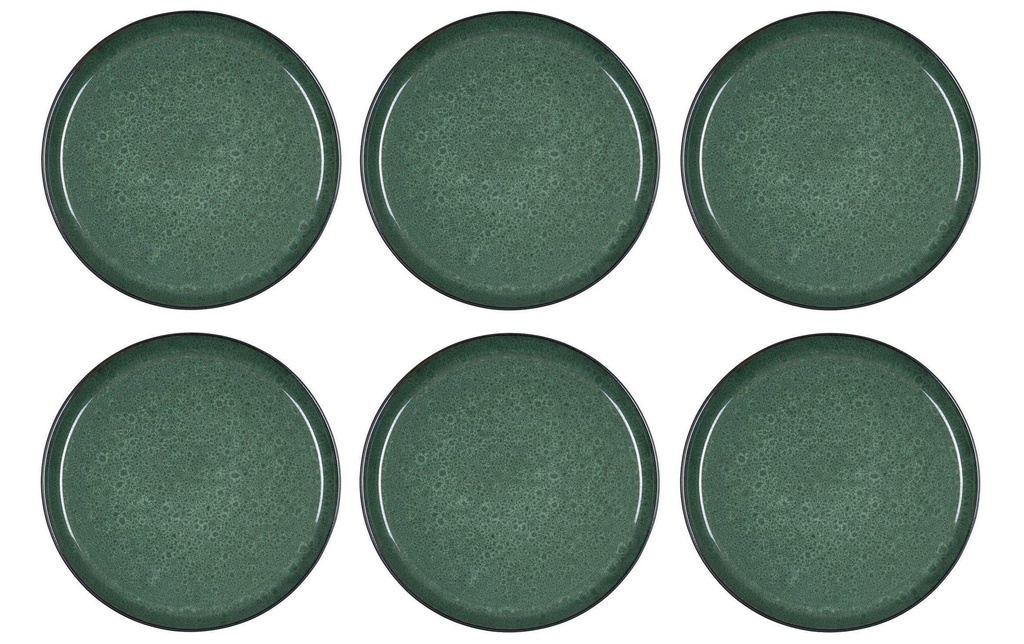 Bitz Assiette non décorative Ø 27 cm, 6 Pièce/s, Noir/Vert