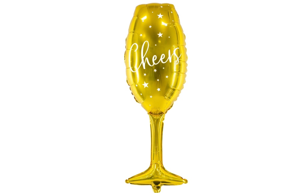 Partydeco Ballon en aluminium Glass Doré