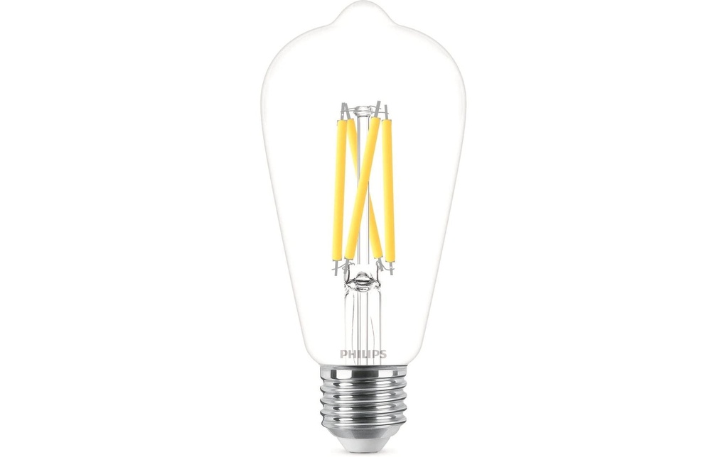 Philips Lampe LEDcla 60W E27 ST64 CL WGD90 Blanc chaud (WW)