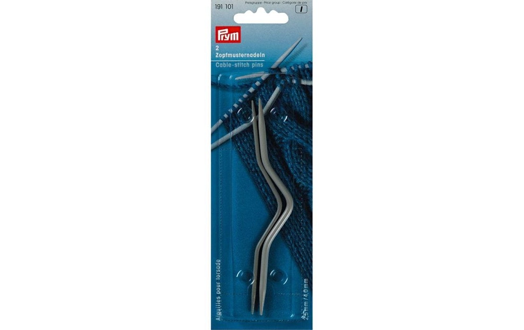 Prym Aiguille à torsades Gris, 2.50 + 4.00 mm